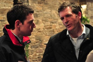 John Geraghty (Connolly's Red Mills) talks to Robert Fagan (Mullingar Int.)